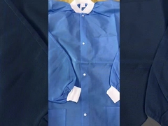 Sky Blue Lab jassen voor volwassenen PPE Spp SMS 45GSM Splash-proof schilderij met Mao kraag