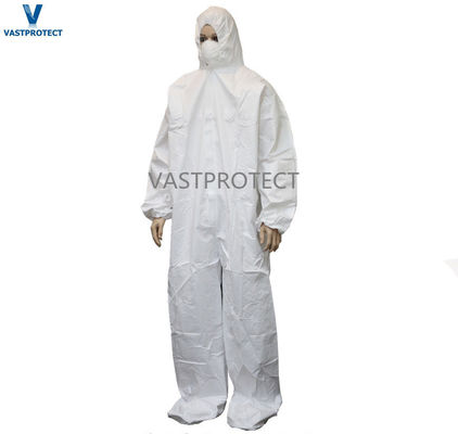 Cat 3 Type 5 6 Asbestverwijderende eenmalige overalls met hoed en laarzen