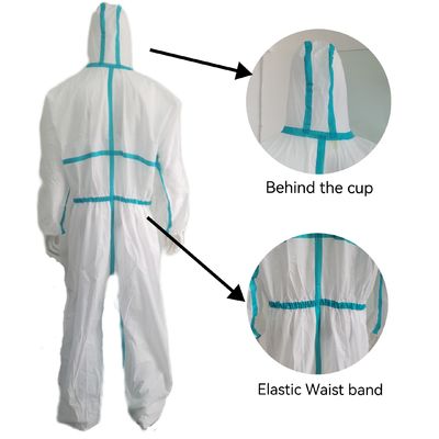 Antistatische eenmalige kleding voor asbestverwijdering CE categorie 3 III type 5/6 beschermende kleding