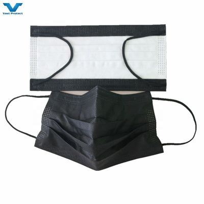 Blauw-wit-zwart oorloop 3-voudig wegwerpmasker met CE-EN14683-certificering
