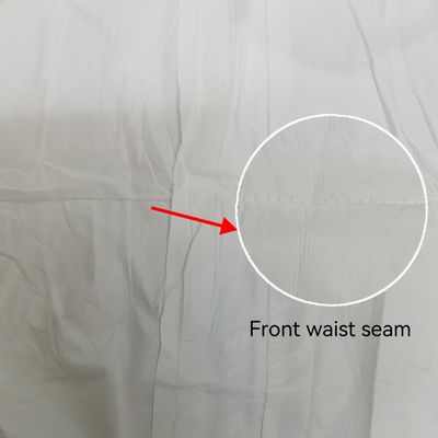 CE-gecertificeerde waterdichte witte eenmalige overalls in 55-70 gm voor type 5 6 bescherming