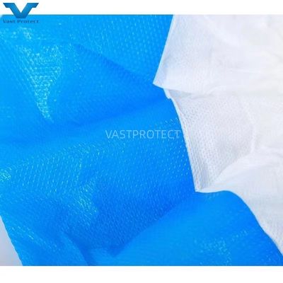 17 x 40 cm aangepast blauw PP CPE anti-glij schoenenbedekking voor voedselverwerking