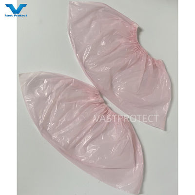 Gepersonaliseerd wegwerp PE Roze schoenenbekleding voor laboratoria Waterdicht materiaal 17 x 40cm