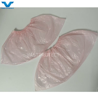 Gepersonaliseerd wegwerp PE Roze schoenenbekleding voor laboratoria Waterdicht materiaal 17 x 40cm