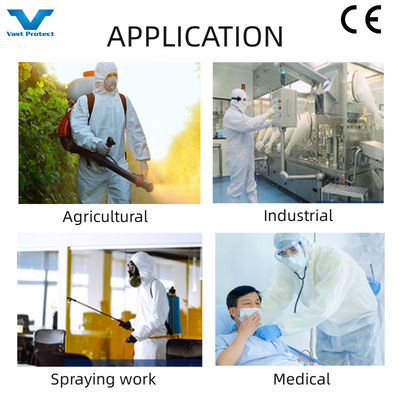 Anti-statische CE-kleding van type 5/6 Microporeus/PP/SMS Industrieel PPE