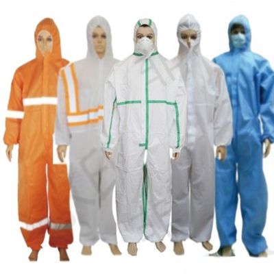 PPE-pak Type 4 5 6 SMS PP Microporeuze overhemden Industriële veiligheid