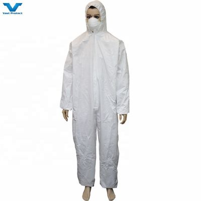PPE-pak Type 4 5 6 SMS PP Microporeuze overhemden Industriële veiligheid