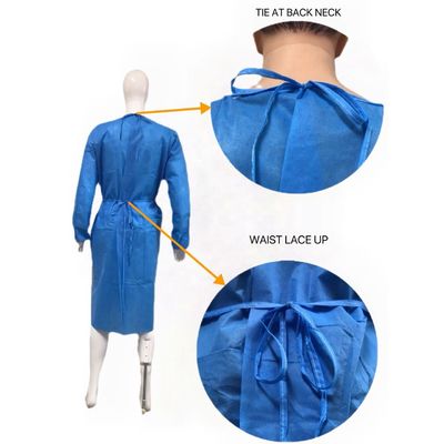 ANSI-compliant Blauw SMS-isolatiejas 120 x 140 cm voor ademende bescherming