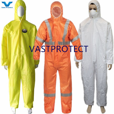 Categorie 3 III Type 5 6 Eenmalige overalls met elastische polsen en enkels Niet-geweven SMS
