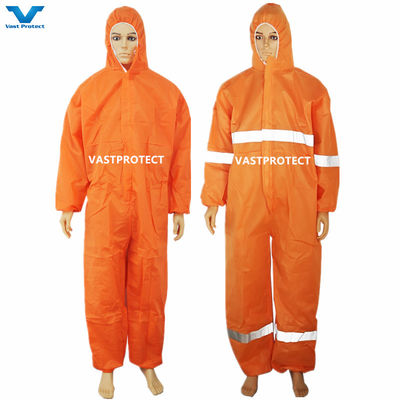 Categorie 3 III Type 5 6 Eenmalige overalls met elastische polsen en enkels Niet-geweven SMS