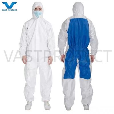 Categorie 3 III Type 5 6 Eenmalige overalls met elastische polsen en enkels Niet-geweven SMS