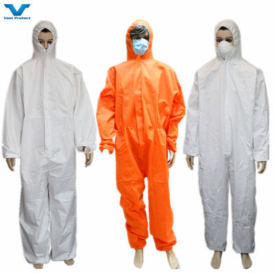 VPT621 PPE industriële veiligheid waterdicht ademend chemisch wit wegwerpoveralls