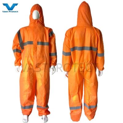 VPT621 PPE industriële veiligheid waterdicht ademend chemisch wit wegwerpoveralls