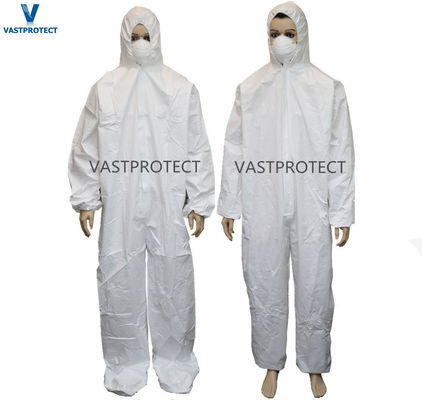 Aanvankelijke betaling Beschermingskleding Eenmalige overalls met elastische manchetten en kap