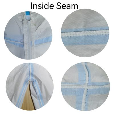 S-5XL CE Type 4 5 6 Niet-geweven microporeuze overkleding met beschermende banden