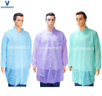 Niet-geweven PP microporeuze labcoat stofbeschermer 20000pcs/dag Productie