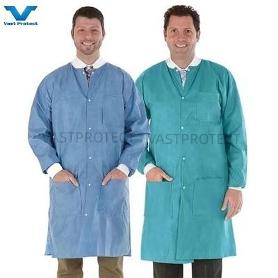 Niet-geweven PP microporeuze labcoat stofbeschermer 20000pcs/dag Productie
