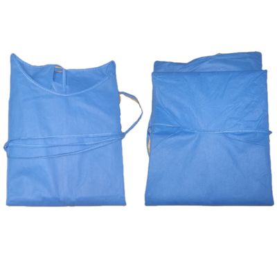 Blauwe SMS eenmalige chirurgische jurken met gebreide manchetten vloeistofbestendige M/L/XL