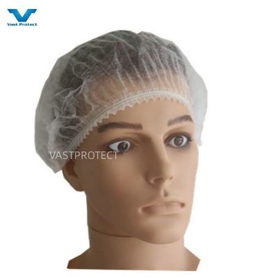 Wegwerp PP 16GSM 18 inch witte mob cap niet gesteriliseerd