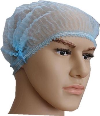 Eenmalig blauw 18g PP Clip Mob Bouffant Cap voor voedselverwerking