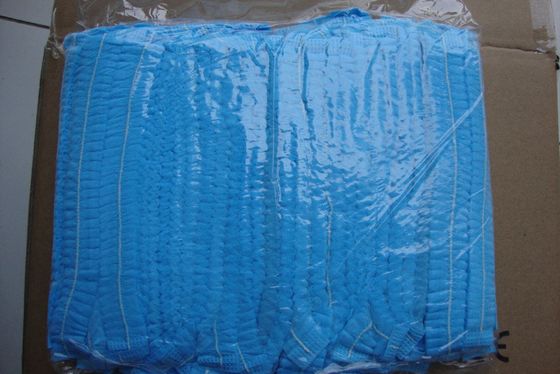 Eenmalig blauw 18g PP Clip Mob Bouffant Cap voor voedselverwerking