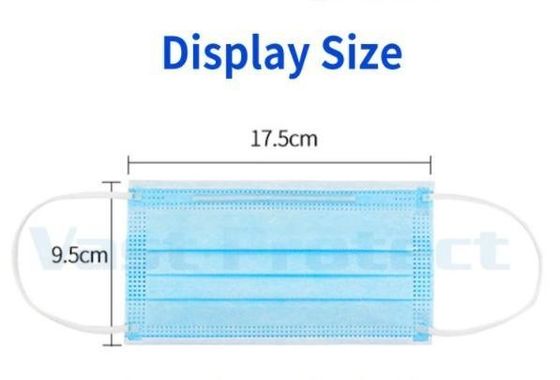 En14683 3 Ply ademend oorloop volwassen gezichtsmasker met FFP1 filter rating en CE-goedkeuring