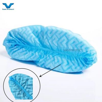Wegwerpschoenbedekking PP 10g Blauw Anti-Slip OEM 17 X 41cm