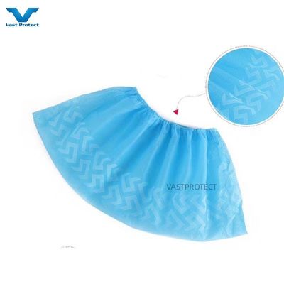 Wegwerpschoenbedekking PP 10g Blauw Anti-Slip OEM 17 X 41cm