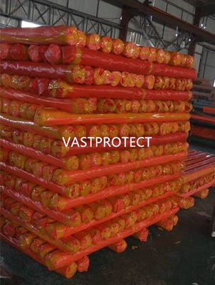 Plain Pattern 3.65m Breed Waterdicht Oranje PE Tarpaulin Roll Met Paper Core