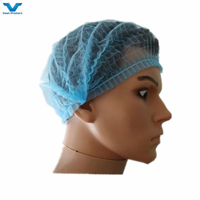 Double Elastic Nonwoven PP Clip Strip Bouffant Hairnet Mob Cap voor hoofd haarbedekking