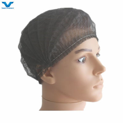 Double Elastic Nonwoven PP Clip Strip Bouffant Hairnet Mob Cap voor hoofd haarbedekking