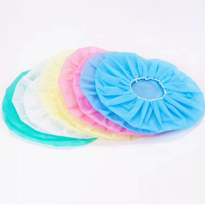 Wit Blauw Rood Roze Haar Elastisch Niet-geweven PP Wegwerp haarnet Ronde Bouffant Cap Waterdicht