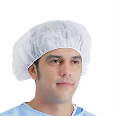 Laboratoria 21&quot; 24&quot; 10GSM 14GSM Zwart Niet-geweven PP Wegwerp haarnet Ronde Bouffant Cap