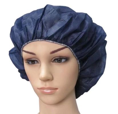 Niet-geweven ronde gekrimpte pleisterd strip clip mop cap PE bouffant douche bad hotel cap