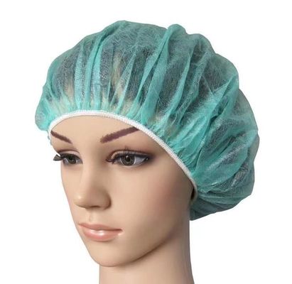 Niet-geweven PP wegwerp Ronde Bouffant Cap 10GSM 18" 19" 21" 24" Inches Wit Blauw Groen Roze Rood Paars Oranje 100 Per Bag 1000 Per Karton