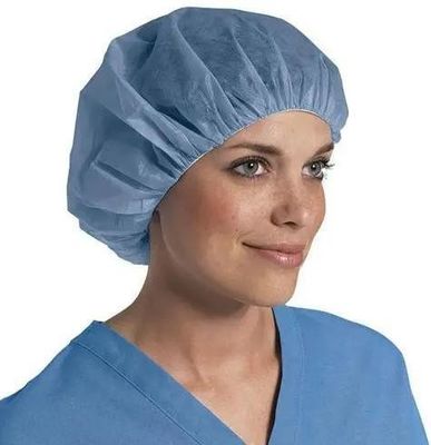 10GSM Niet-geweven PP wegwerp Ronde Bouffant Cap voor medische chirurgie verpleegkundige bescherming