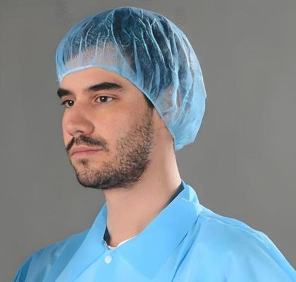 V102 Witte 21" Inch Chefs Bouffant Caps Bulk Haircuts voor Restaurant Food Service