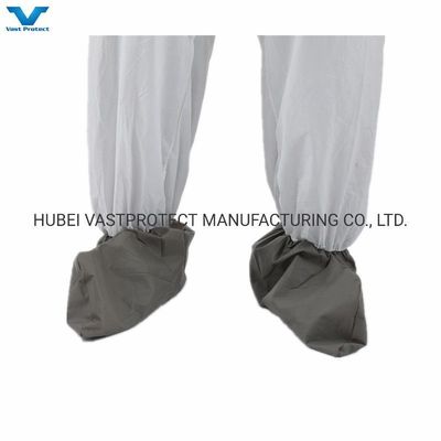 Standaard Type 5 6 Niet-geweven microporeuze eenmalige overalls met grijze anti-glij schoenen
