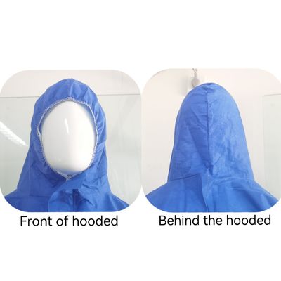 Sterilisatie PPE-kits voor eenmalige gebruikte gevaarlijke stoffen met waterdichte SMS-overkleding en naadjes