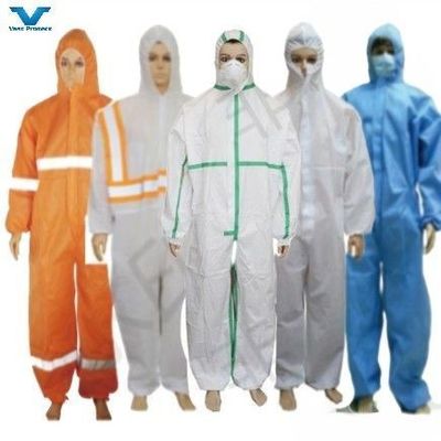 175*140cm Eenmalige beschermende isolatie SMS Niet-geweven overkleding met thermisch getapeerde naad