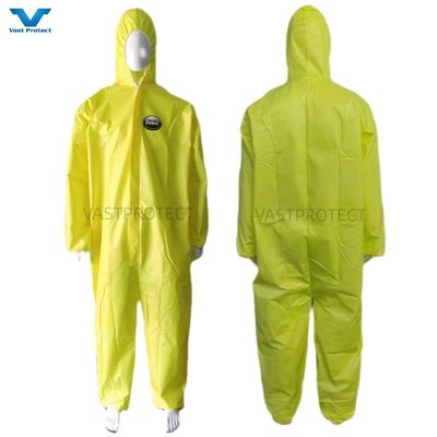 175*140cm Eengebruikte beschermende microporeuze PPE Type 4 Overalls Voor stofbescherming