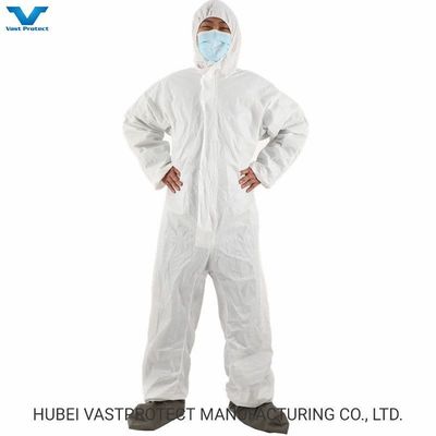 DuPont Tyvek Wegwerpwitte verf Gevaarlijke stof Tychemisch Chemisch Werk Overall Koeler Werk veiligheidspak met kap kraag