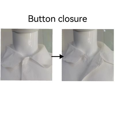 Witte lente/herfst CE-goedgekeurde op maat gemaakte niet-geweven werkkleding met etiket accessoires