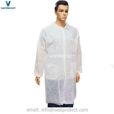 5XL Grootte Beschermend werk Draag uniform niet-geweven SMS Labjas met open polsen en zakken