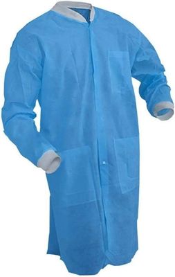 Sky Blue Lab jassen voor volwassenen PPE Spp SMS 45GSM Splash-proof schilderij met Mao kraag