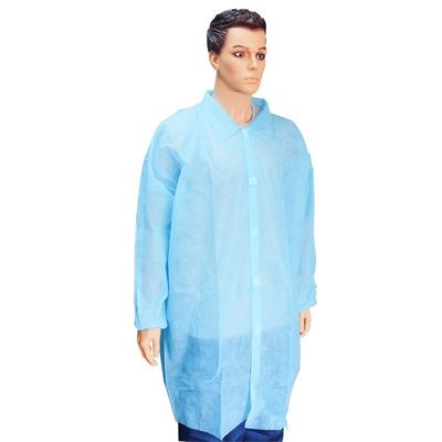 Sky Blue Lab jassen voor volwassenen PPE Spp SMS 45GSM Splash-proof schilderij met Mao kraag