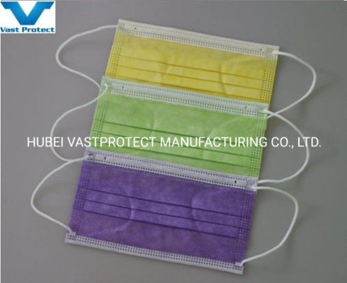 Gepersonaliseerd En14683 3voudig ademend oorloop volwassen gezichtsmasker voor blauwe leeftijdsgroep volwassen
