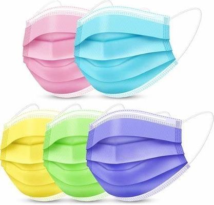 Volwassenen ademend zacht comfortabel 3 pleister wegwerpgezicht masker met oorloop 14,5 * 9,5 cm