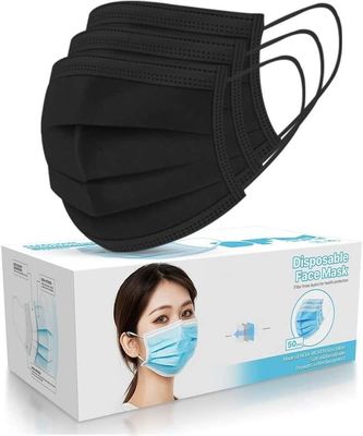 Eenmalig 3 keer gewassen gezichtmasker met neusclip en oorloop