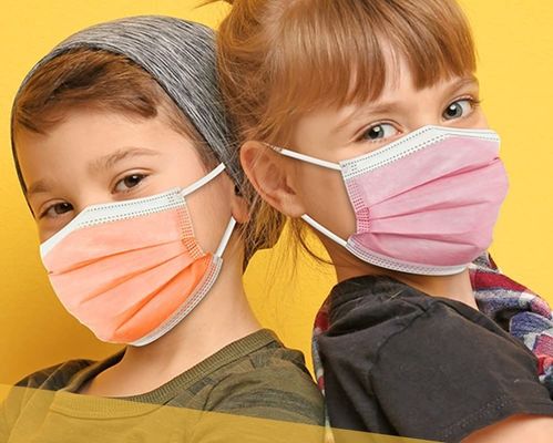 Niet-steriliserend 3 laag Eardrop wegwerpgezichtmasker voor kinderen Tieners 14,5*9,5 Cm